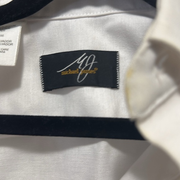 Michael James kids white button up collared shirt size 8 - Picture 5 of 7